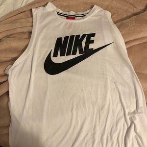 White Nike workout tank! Never worn! Size large!